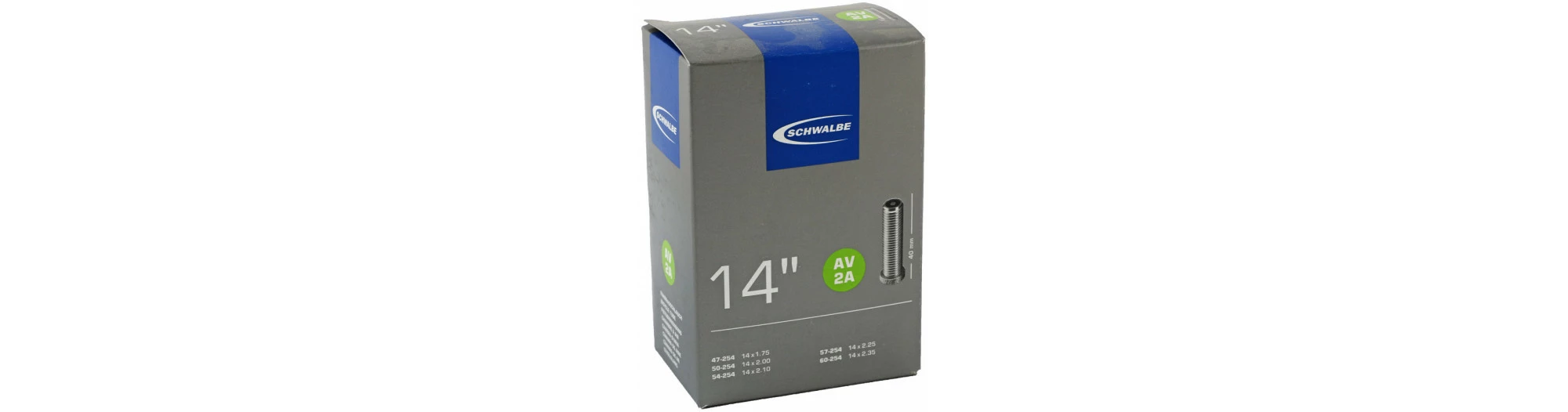 Schwalbe Chambre à Air AV2 14x1/1/4 à 1/1/5 Valve Schrader 1 Schwalbe Chambre à Air AV2 14x1/1/4 à 1/1/5 Valve Schrader