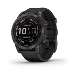Garmin Montre GPS Fenix Sapphire Solar Edition Titane Carbon Gray DLC